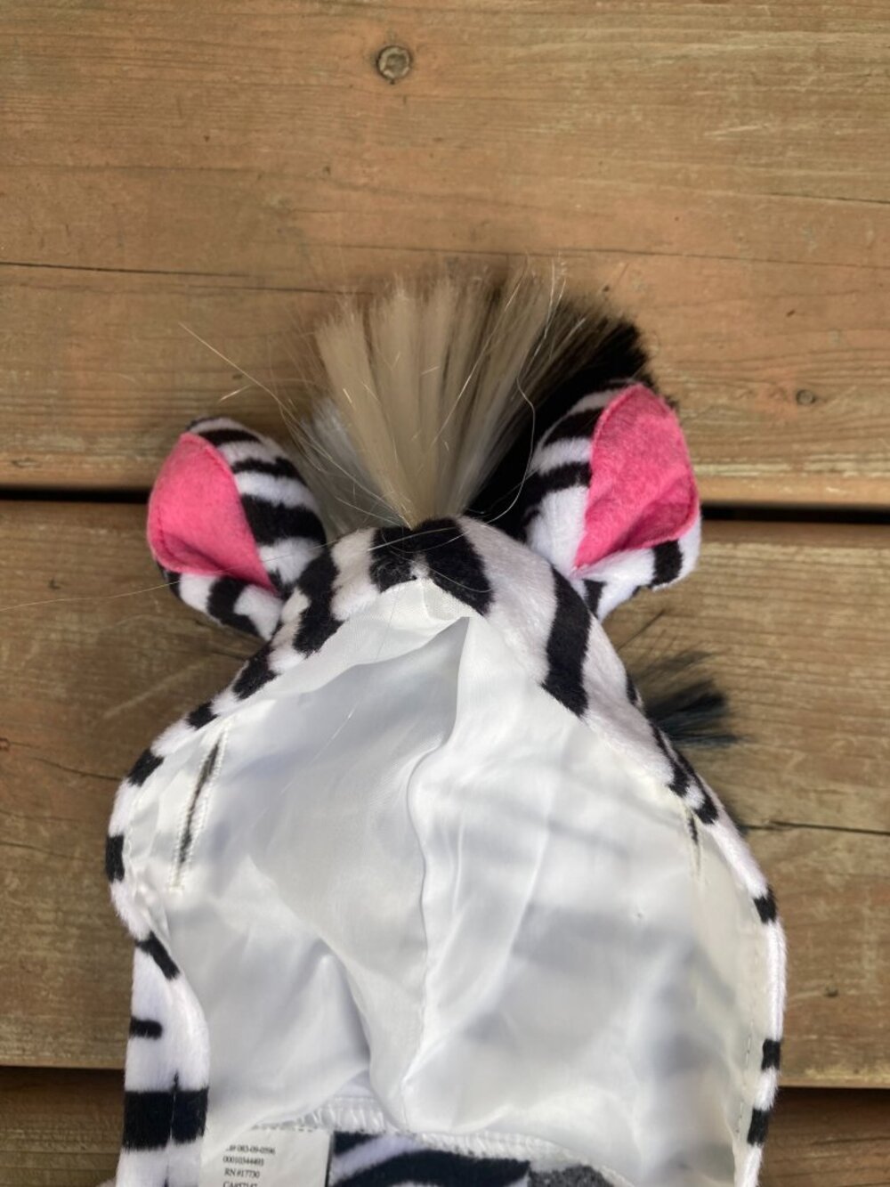 Zebra Striped Plush Hood Costume Outfit Cats/Dogs/Pets